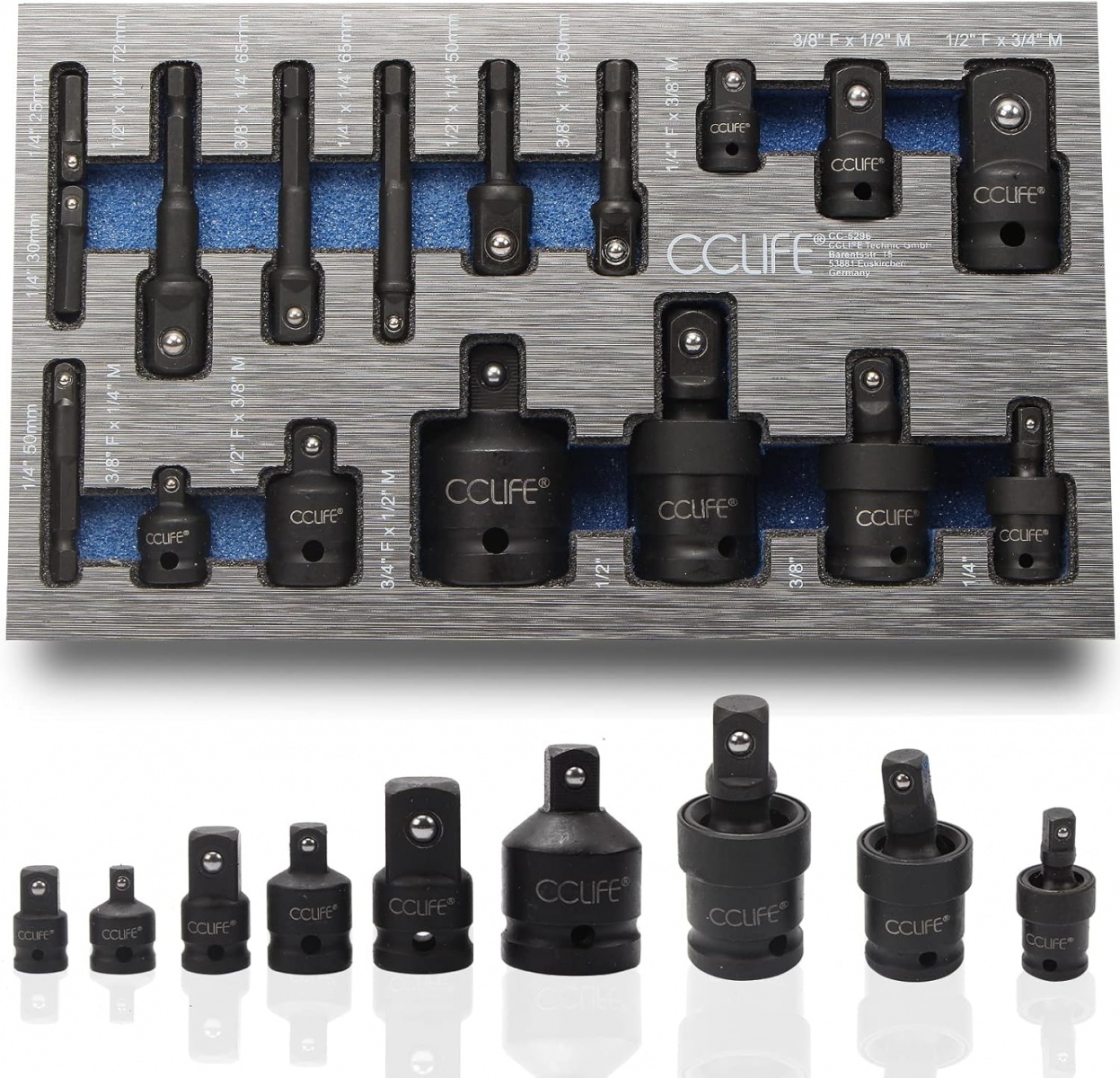 17 gab trieciena kontaktligzdas adapteru komplekts (H640617)