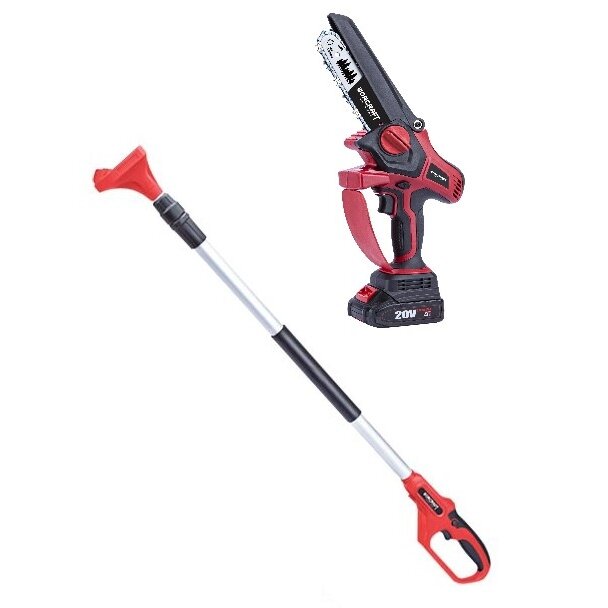 Li-ion akumulatora rokas zāģis 20V ar pagarinātāju