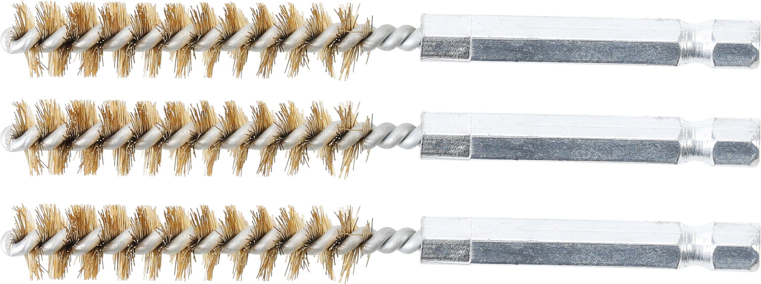 Misiņa birstes caurulēm | 10 mm | 6,3 mm (1/4 collas) | 3 gab. (3078-10-M)