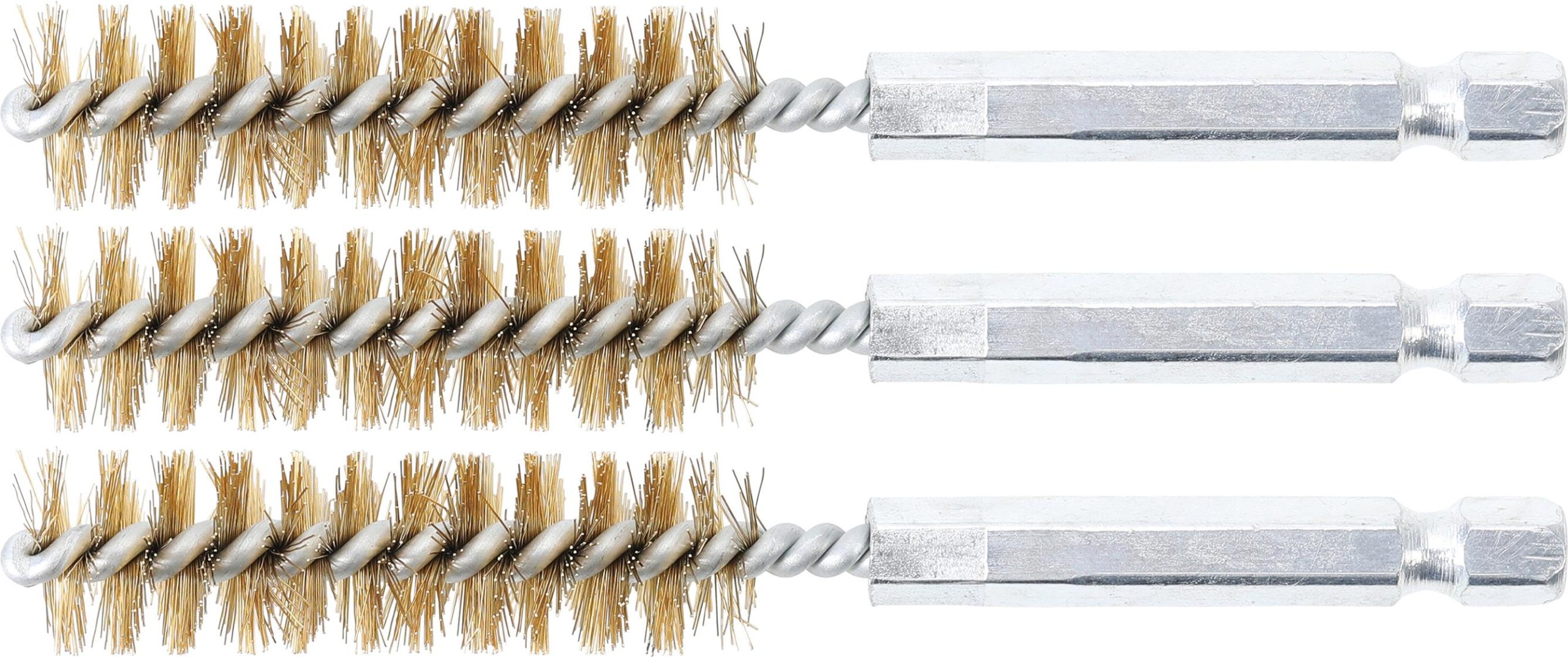 Misiņa birstes caurulēm | 13 mm | 6,3 mm (1/4 collas) | 3 gab. (3078-13-M)