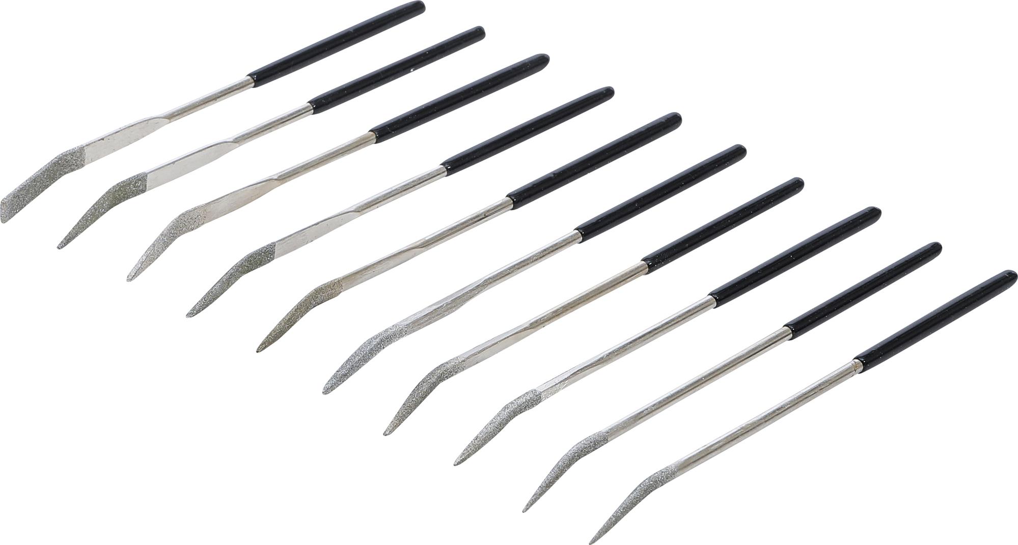 Dimanta failu komplekts | izliekts | 140 x 3 mm | 10 gab. (1921)