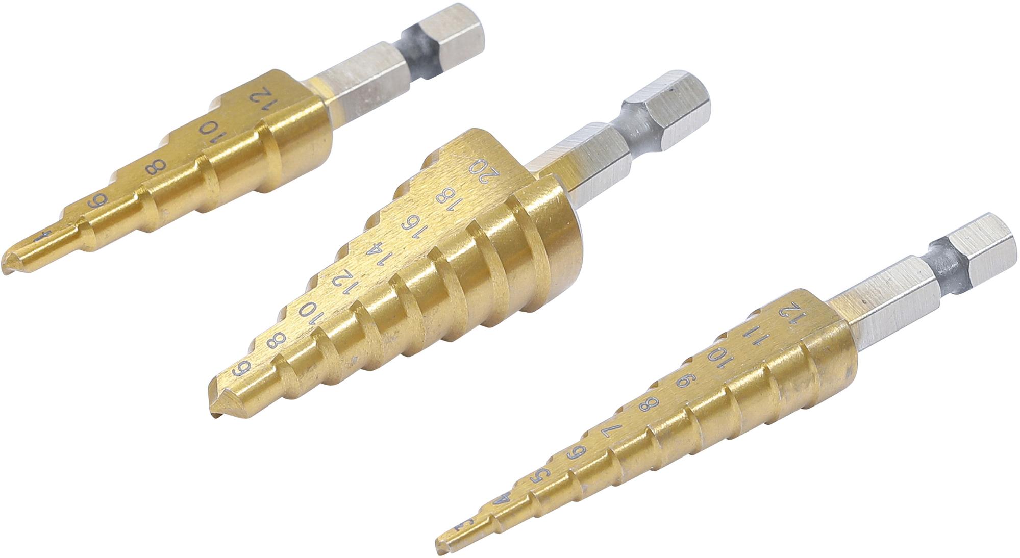 Pakāpju urbji urbumu paplašināšanai | 3-20mm | 3 gab. (1616)