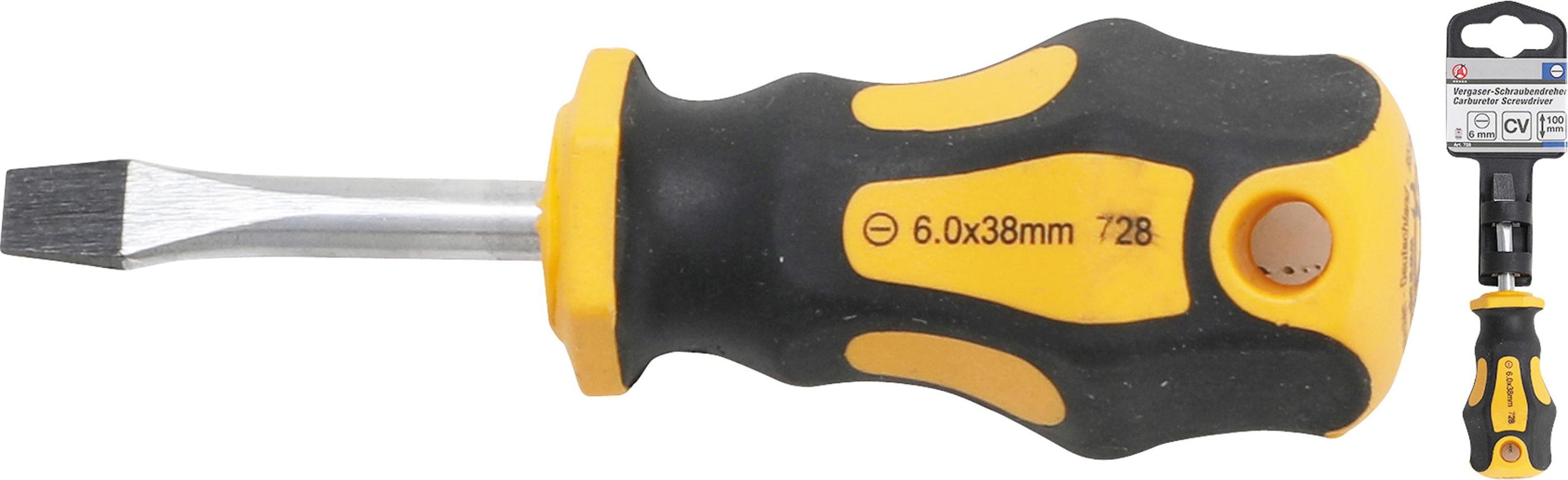 Karburatora skrūvgriezis | Plakans SL 6 mm | Asmens garums 90 mm (728)