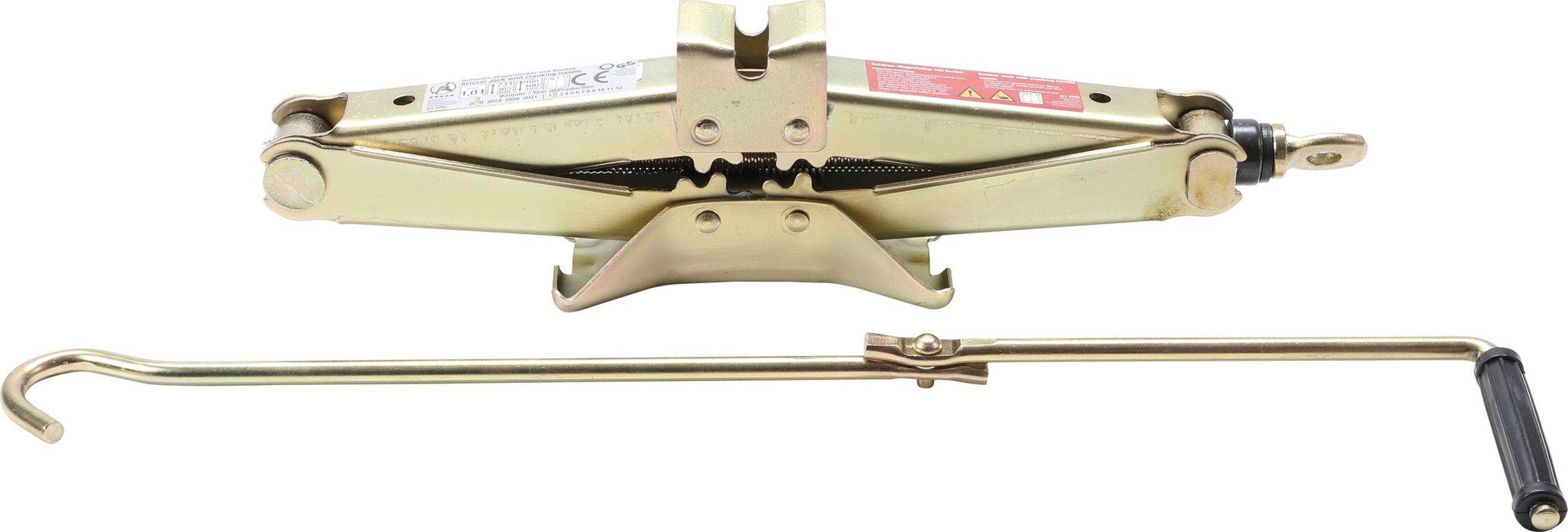 Mehāniskais trapecveida pacēlājs | ar pagriežamu rokturi | 1 tonna (9793)