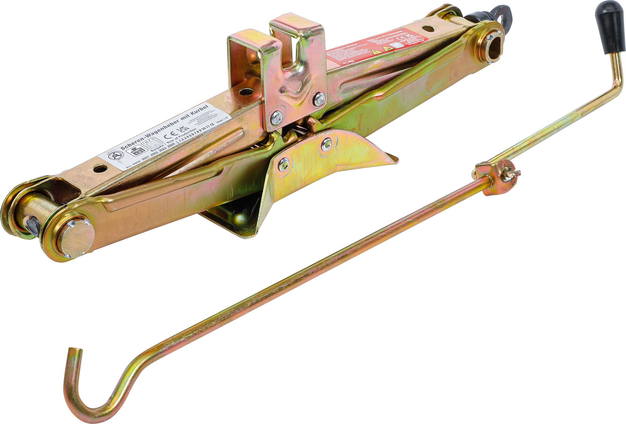 Mehāniskais trapecveida pacēlājs | ar pagriežamu rokturi | 1 tonna (9909)