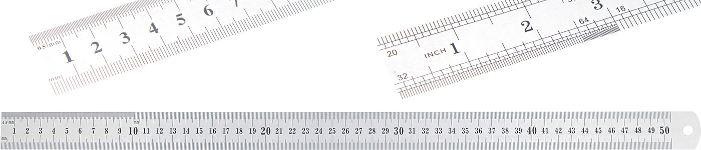 Tērauda lineāls | elastīgs | nerūsējošais tērauds | 0,5 m (50889)