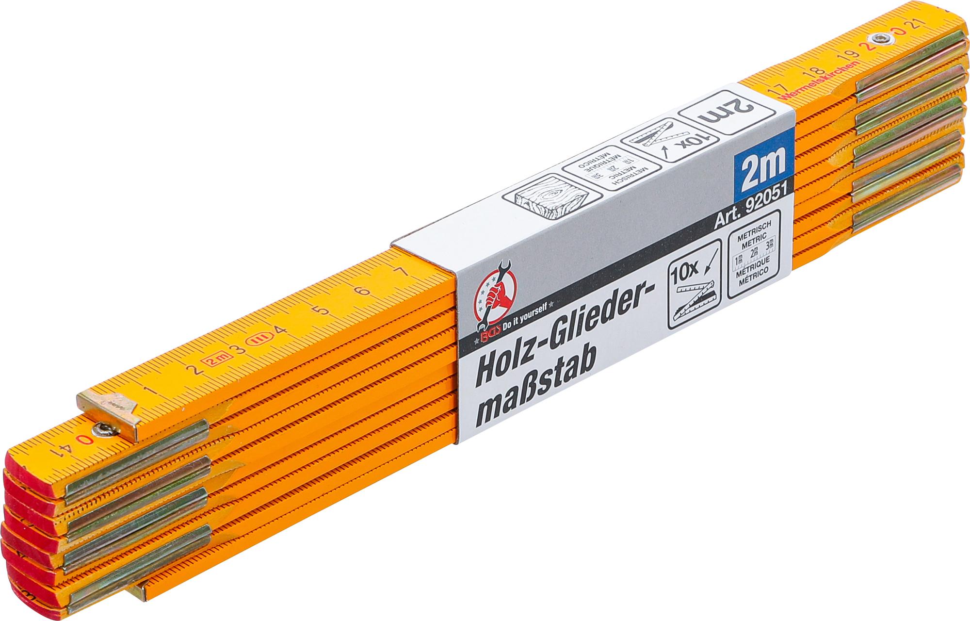 Koka saliekamais lineāls | 2 m (92051)