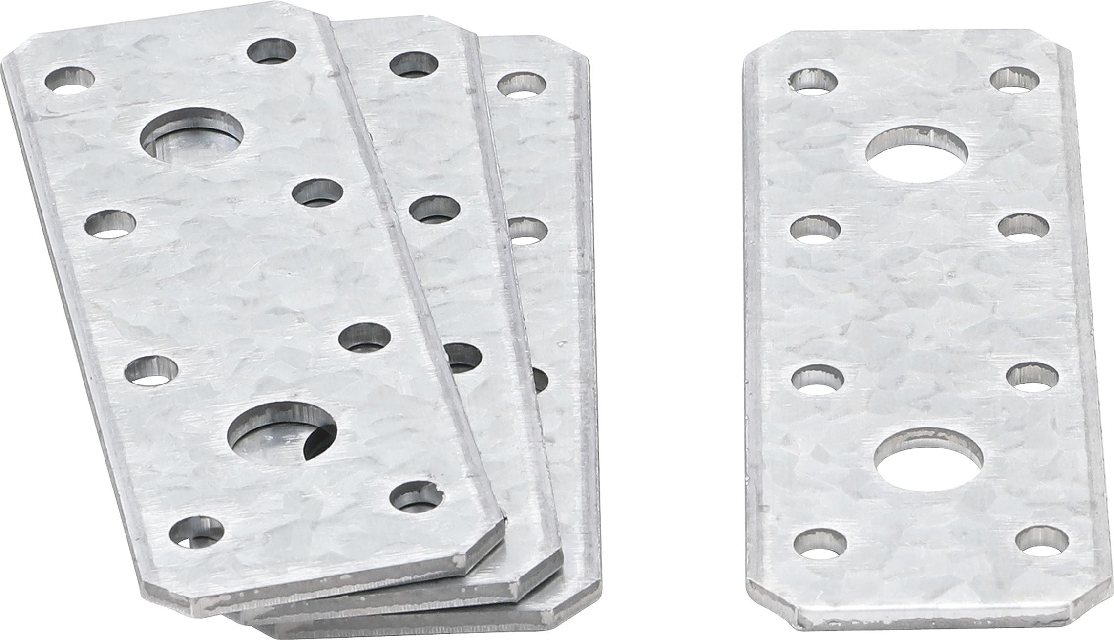 Tērauda plāksne savienošanai | 100 x 35 x 2,5 mm | 4 gab. (80784)