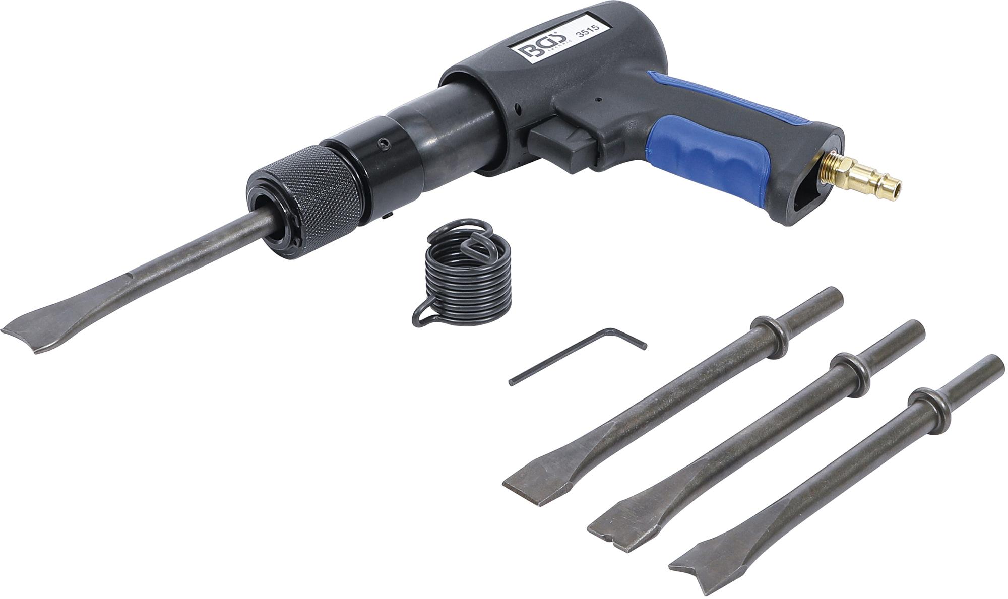 Pneimatiskais āmurs ar komplektu | 10 mm apaļajiem kaltiem | 7 gab. (3515)