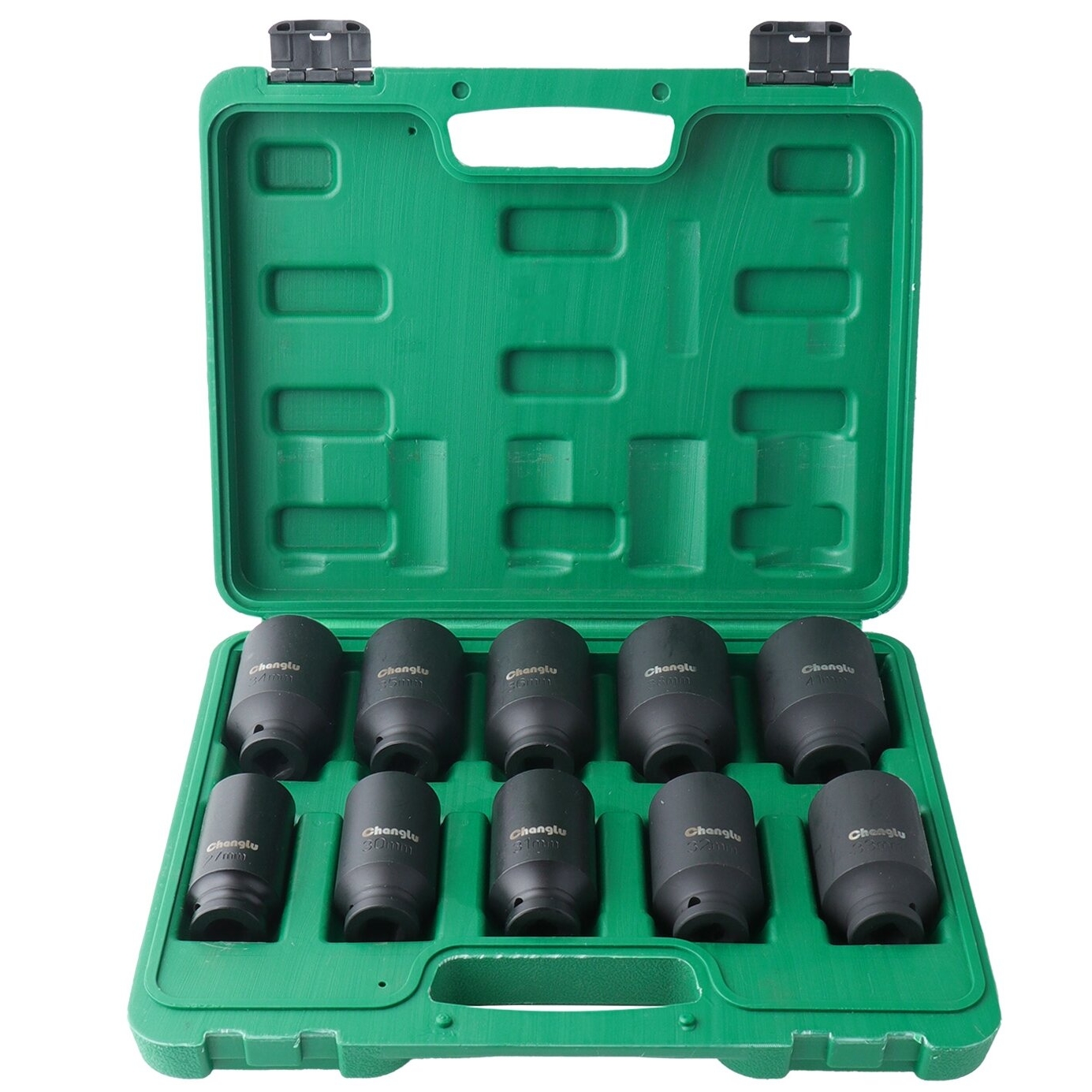 1/2″ Dr. Dziļo uzgaļu ligzdas trieciena komplekts 10gab (27-41mm)