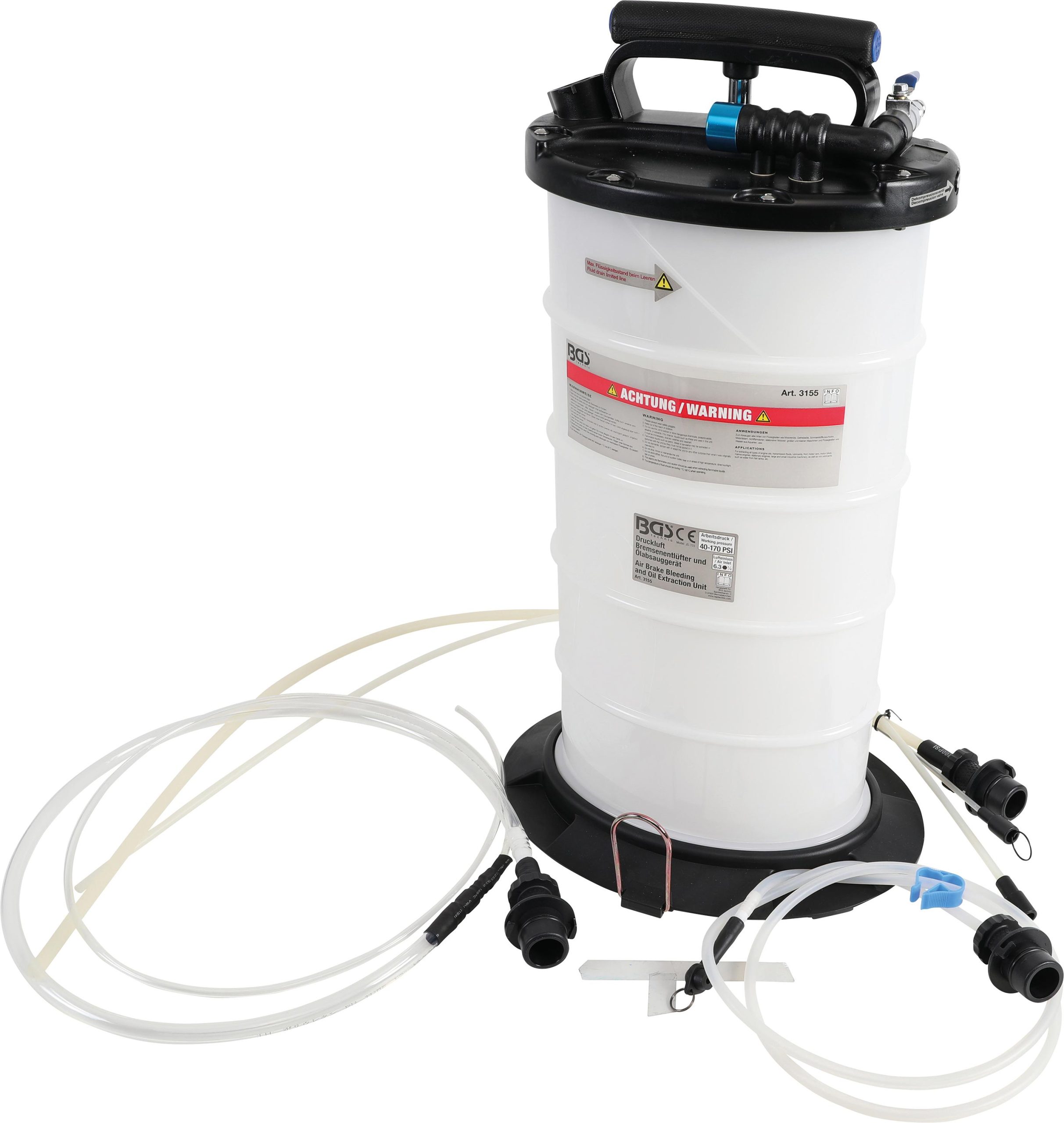 Bremžu šķidrums, eļļas iesūkšanas tvertne ar vakuumsūkni (3155)