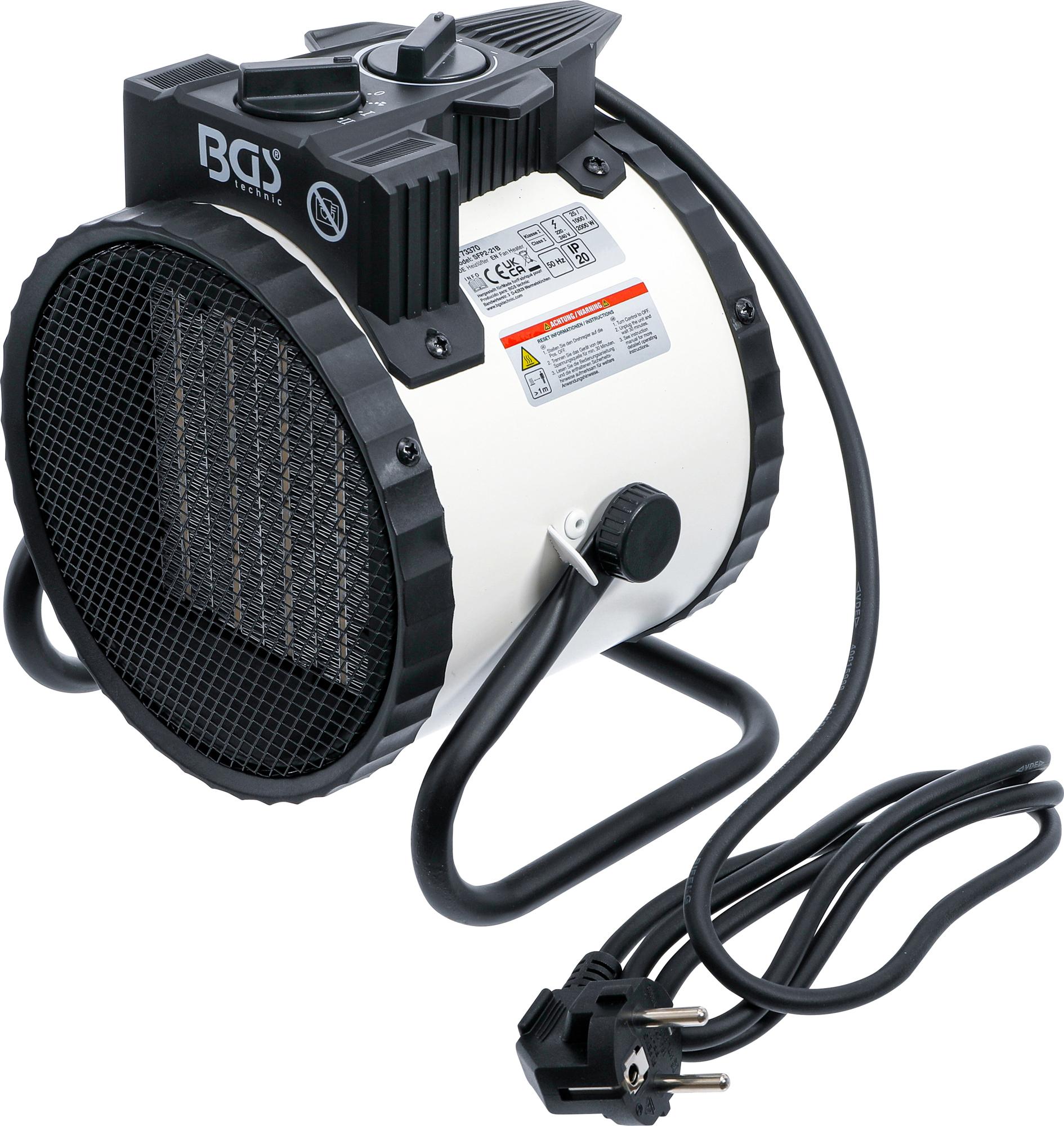 Ventilatora sildītājs | elektriskais | 2 kW (73370)