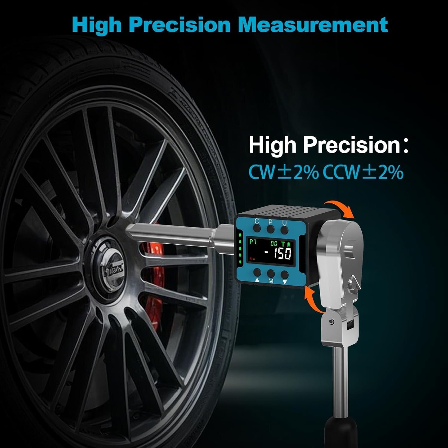 1/2" Dr. Digitālais griezes momenta atslēgas adapteris 6-200Nm - Image 7